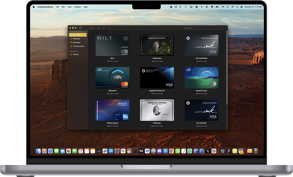 CreditCardLibrary on MacBook